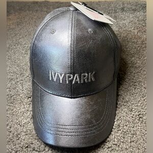 IVY PARK Silver Metallic Baseball Cap Hat Adjustable Rare Beyonce Brand New